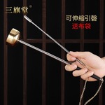 黄铜引磬手持引庆寺庙法会法器木柄引罄念佛念经功课铜手磬木鱼