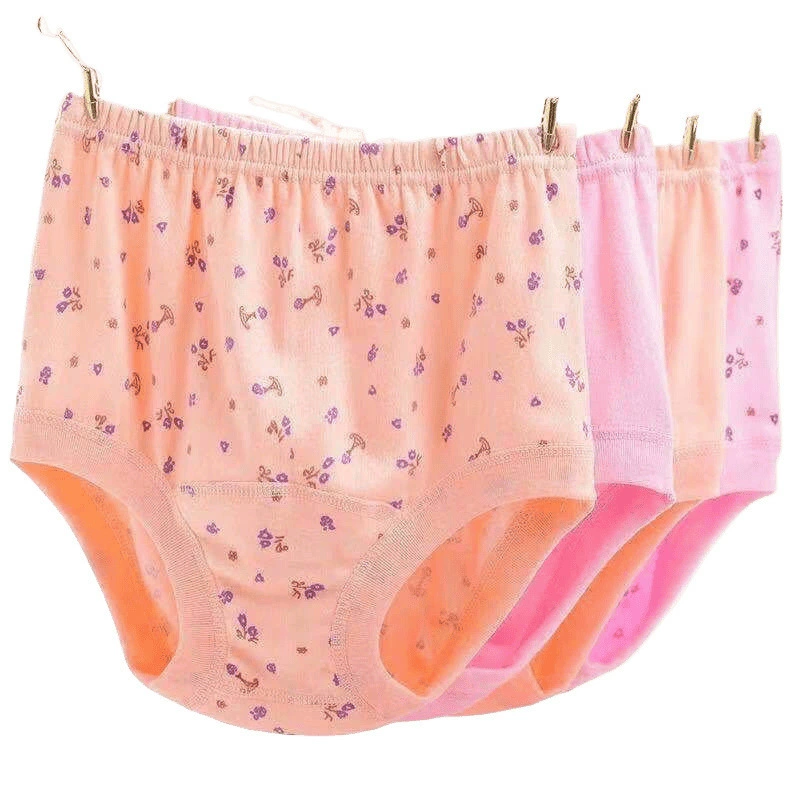 Cotton underwear, trousers, old-fashioned pants, for middle age, high waist, plus size, loose fit