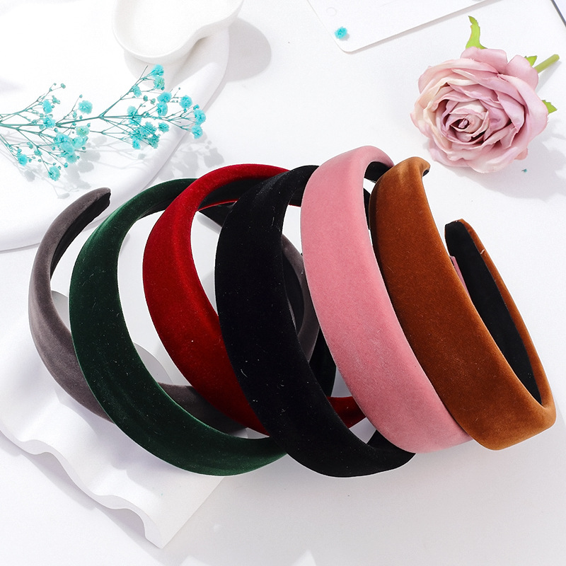 Retro demi-season solid color headband