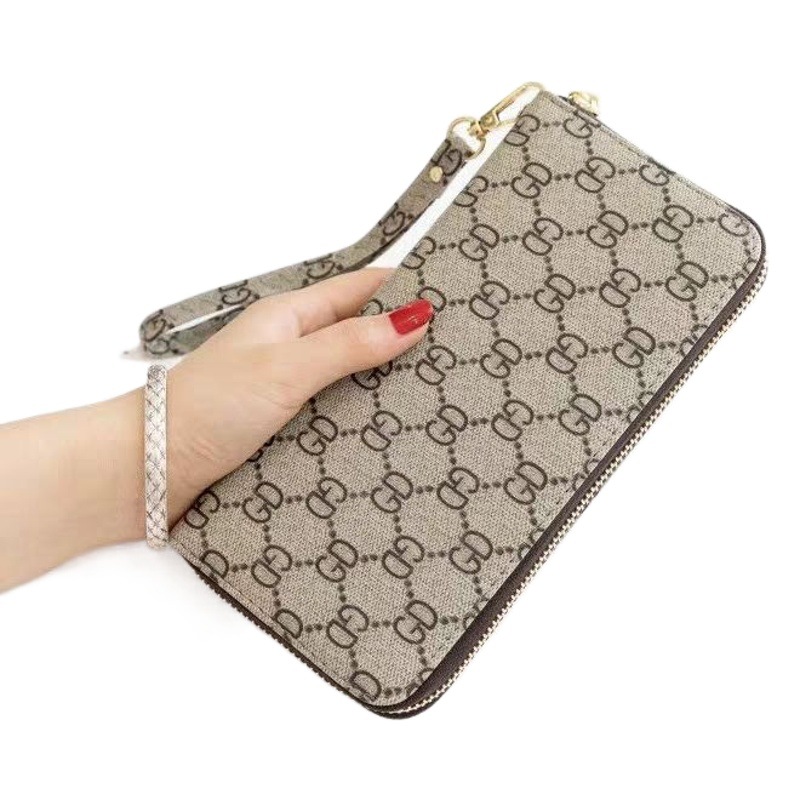 Cartera de mujer con cremallera, gran capacidad, largo, monedero, porta tarjeta, moda