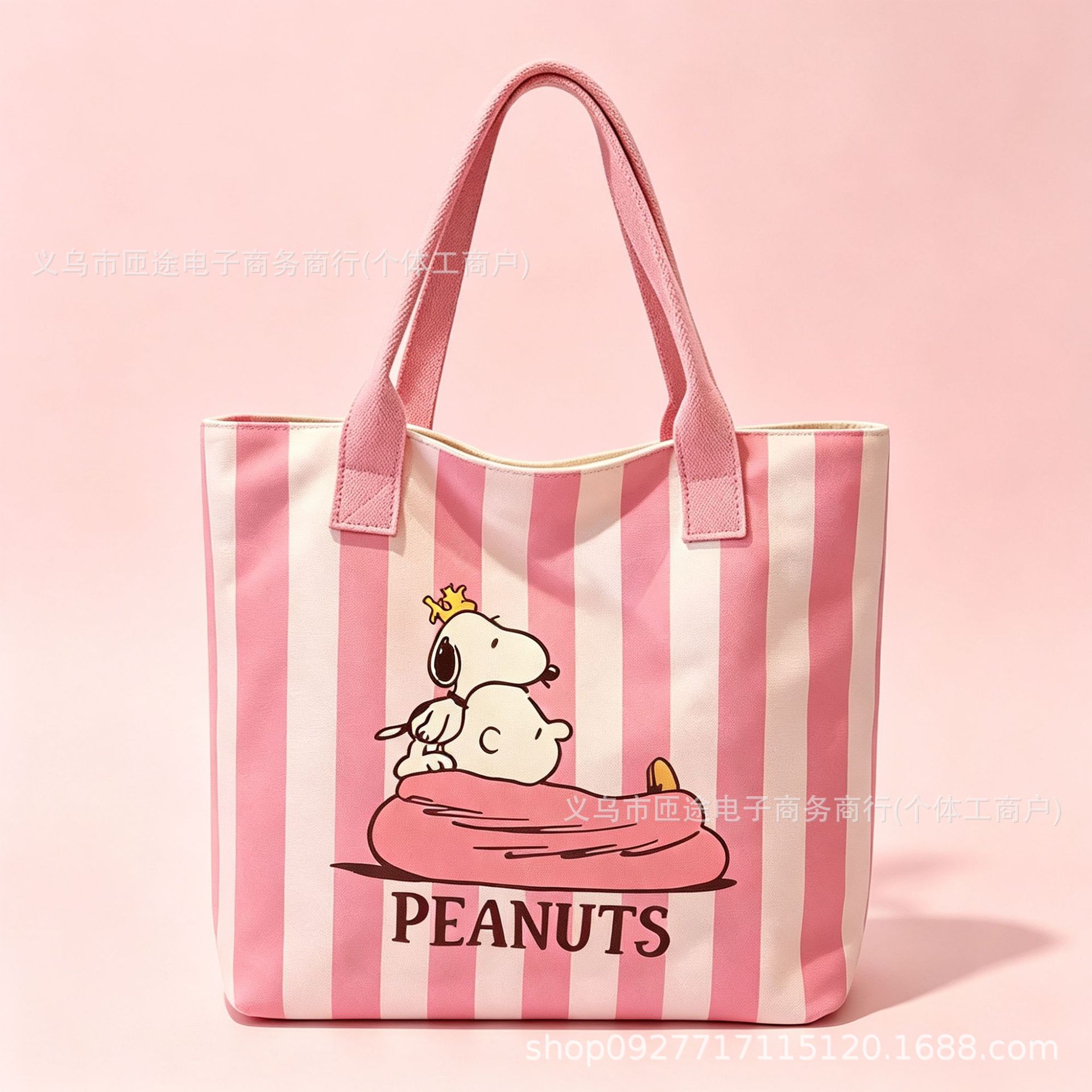 Cross-border bestseller Snoopy tote bag, women's shoulder bag, large-capacity canvas bag, new foreign trade cartoon bag