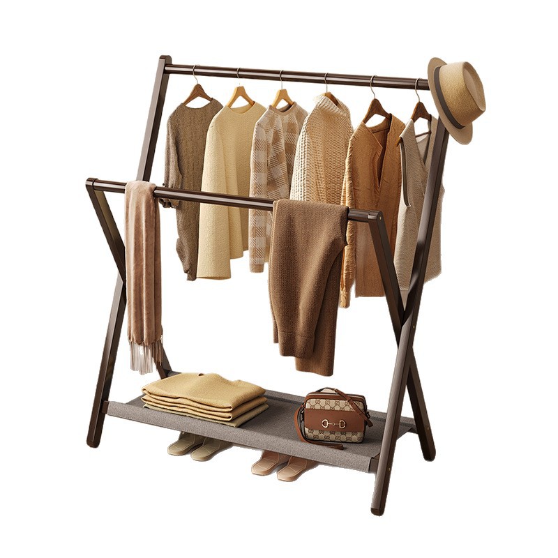 Colgante de ropa plegable para el piso doméstico junto a la cama por la noche para poner ropa artefactos de la habitación percha de ropa percha de sombrero fácil de organizar percha de almacenamiento