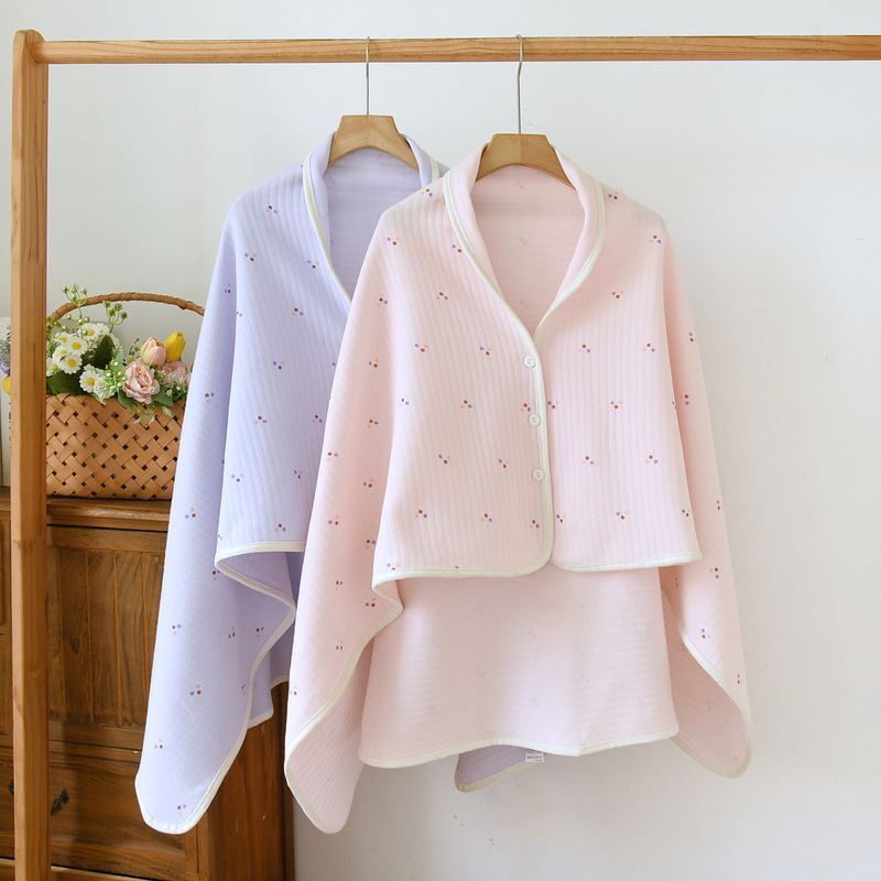 Air Cotton Postpartum Shawl Summer Quilted Pregnant Women Air-Conditioned Room Anti-Cool Cloak Shoulder Pads Office Women's Lunch Break Cloak