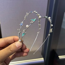 夏季春游新款少女细发箍海边镶嵌珍珠星星鱼尾头箍发饰头饰发卡