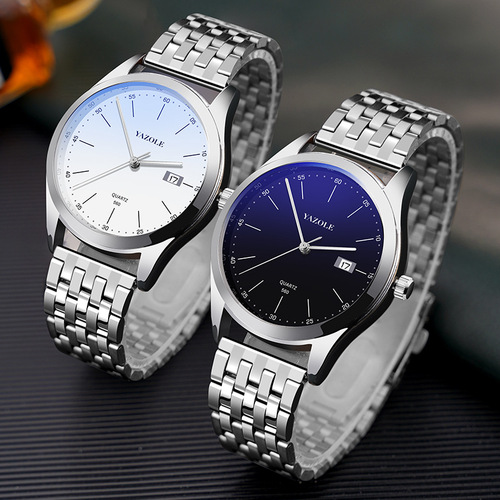 yazole 560 watch wholesale manufacturer foreign trade steel band quartz watch calendar waterproof men's watch men's watch