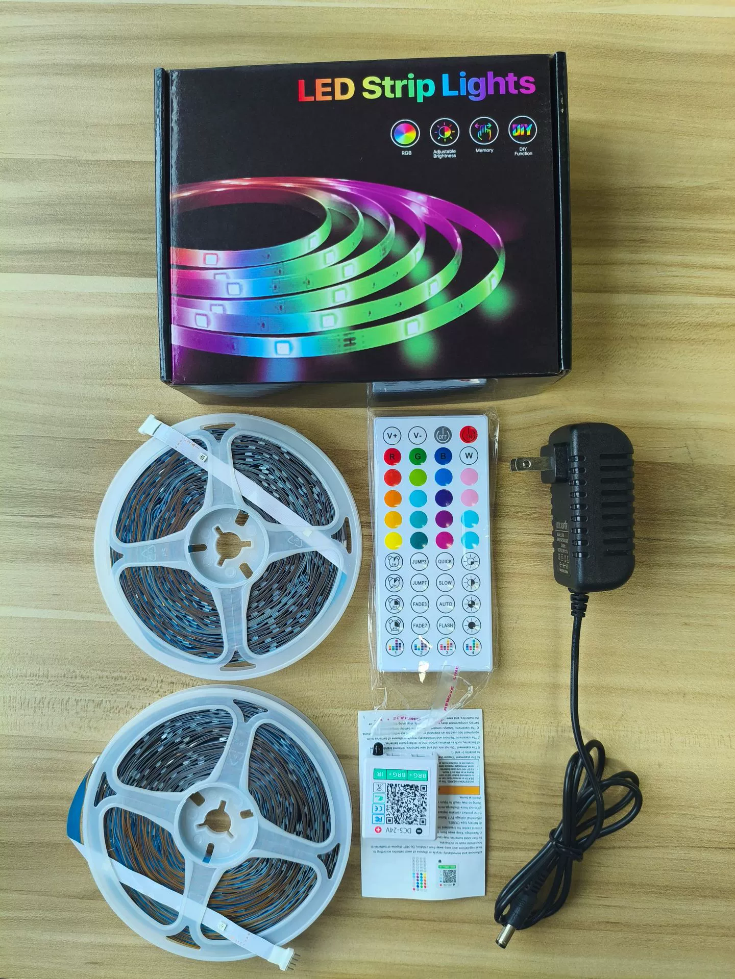 Светодиодная лента RGB 3535, 24V 16 LED/м, пульт управления Bluetooth музыкой, 44-клавишный пульт, комплекты 5–40 м