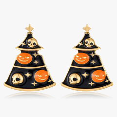 欧米のクロスボーダー合金のイヤリングのハロウィンの幽霊のカボチャは耳飾りのクリスマスツリーのアクセサリーのメーカーの卸売りをします。