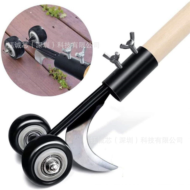 手动除草器滚轮裂缝 杂草抢夺者 工具可调花园后院人行道除草工具