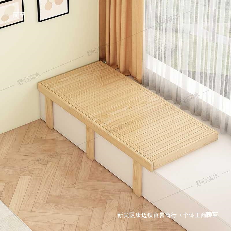 No Bedside Bay Window Window Sill Retractable Bed Folding Pull-Out Bed Connecting Splicing Bed Bedroom Bed Frame Can Be Solid Wood Bed
