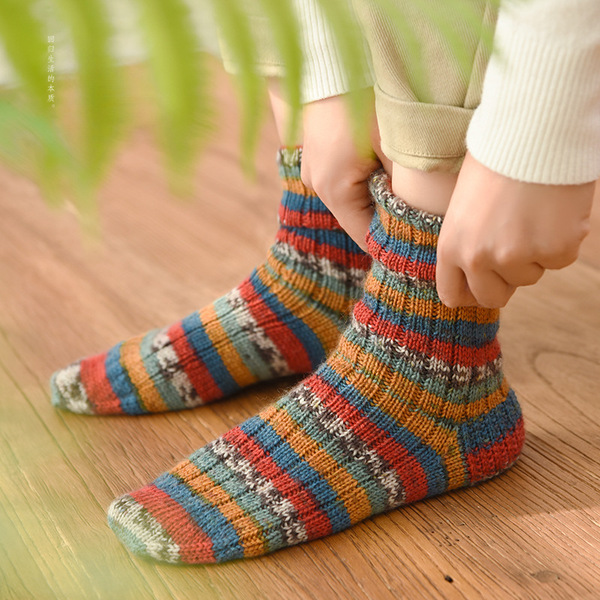 woven woolen socks