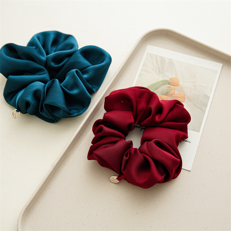 30g Weight Hair Tie Hair Accessories Type 1 Piece Quantity Daily, Party Occasion satin Material Solid Color Pattern Women's Gender Simple Style, Classic Style Style Women's Simple Style Classic Style Solid Color Satin Hair Tie 6