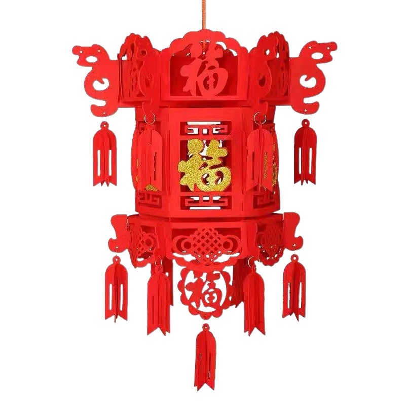 New Year, New Year's Day, Spring Festival Small Lanterns, Palace Lanterns, Hanging Decorations, Non-Woven Fabric Decorations, Opening Arrangements, Wedding Hangings, Festive Chinese Style
