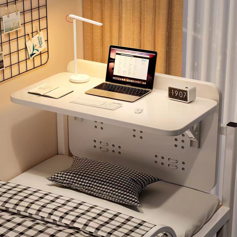 Multifunctional Bed Table for Student Dormitory, Foldable Side Table for Bunk Beds, Dormitory Essential, Lazy Computer Desk