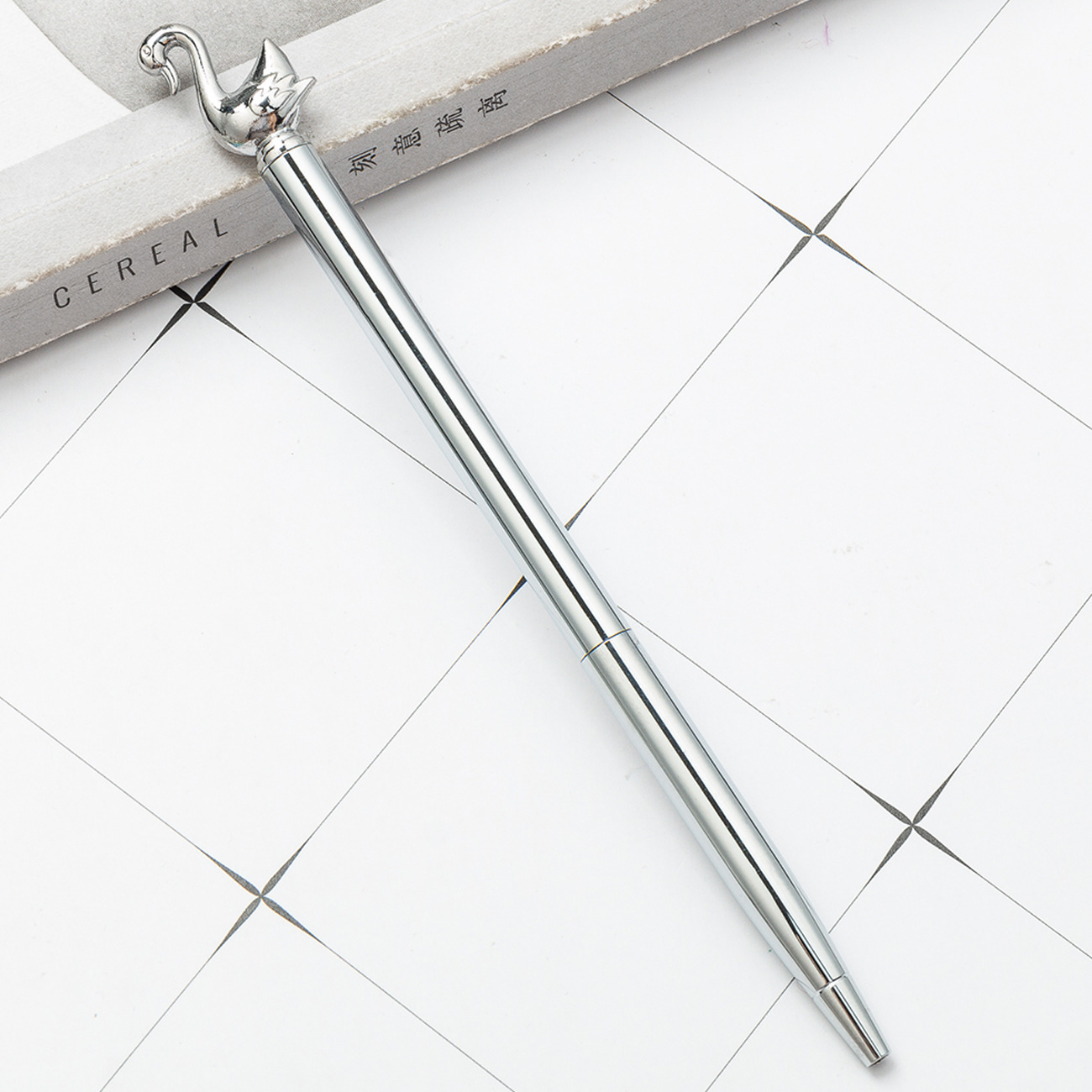 Nuevo estilo de cisne creativo bolígrafo metal bolígrafo neutro bolígrafo de firma bolígrafo logotipo de impresión de regalo