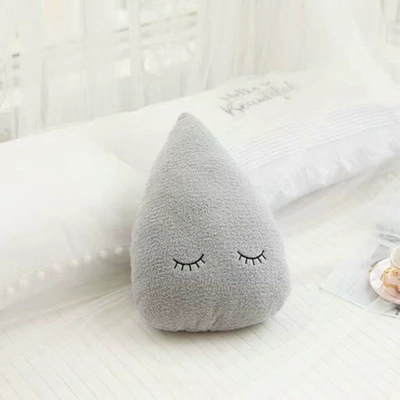 [ins Sky Series Plush Pillow Toy Cloud Moon Raindrop Five-pointed Star Sofa Cushion Children's Room Décor]