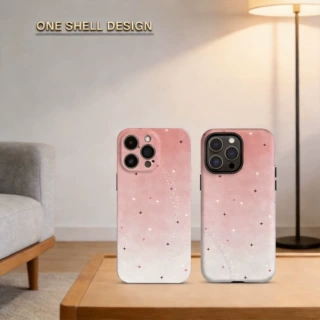 渐变粉色适用苹果17Pro手机壳iPhone16菲林15/14小众12磁吸手机软