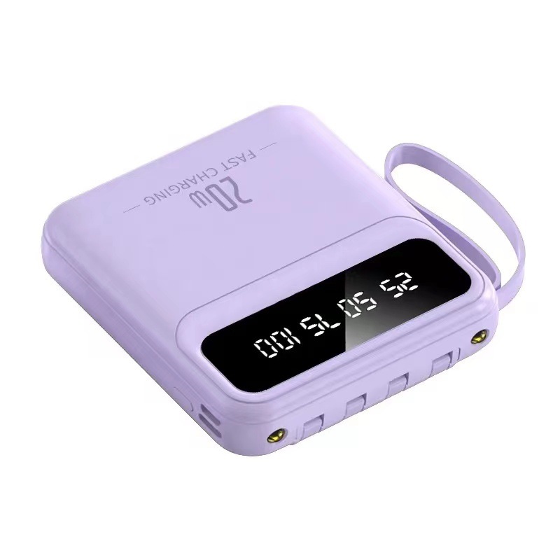 Batterie externe portable avec câble intégré charge rapide_voghion.com