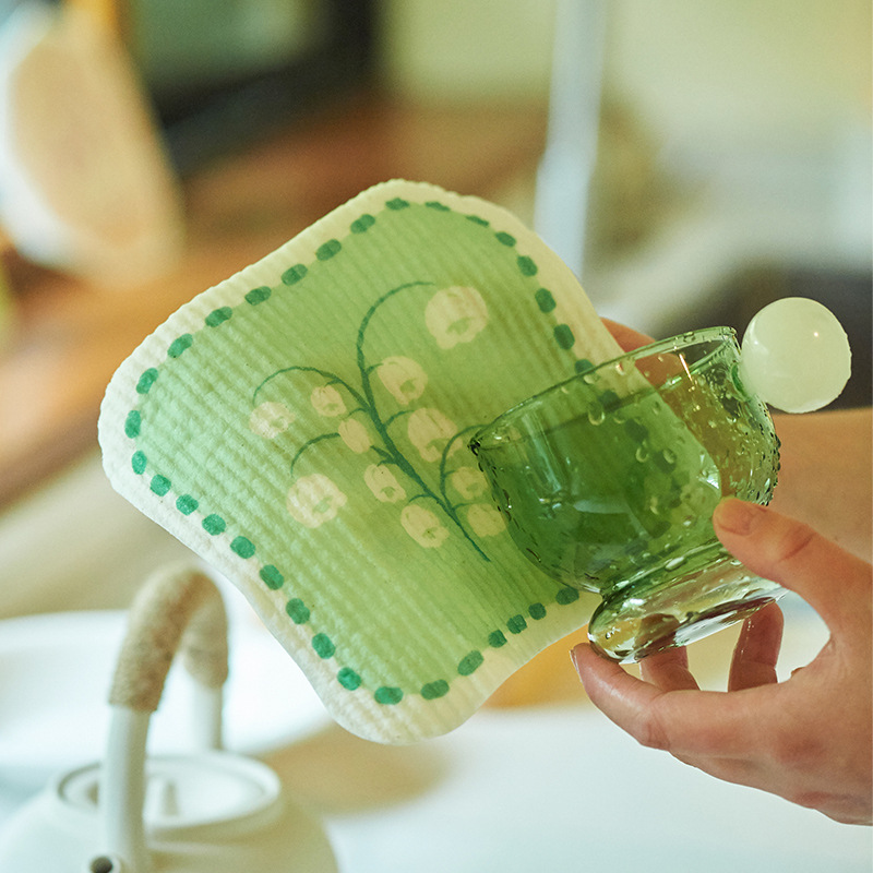 Compressed Wood Pulp Cotton Dish Cloth Dish Cloth for Lazy People Dish Cloth Household Cleaning Sour Cleaning Sour Cloth for Household Kitchen Water Absorption and Oil Stain-removing Artifact