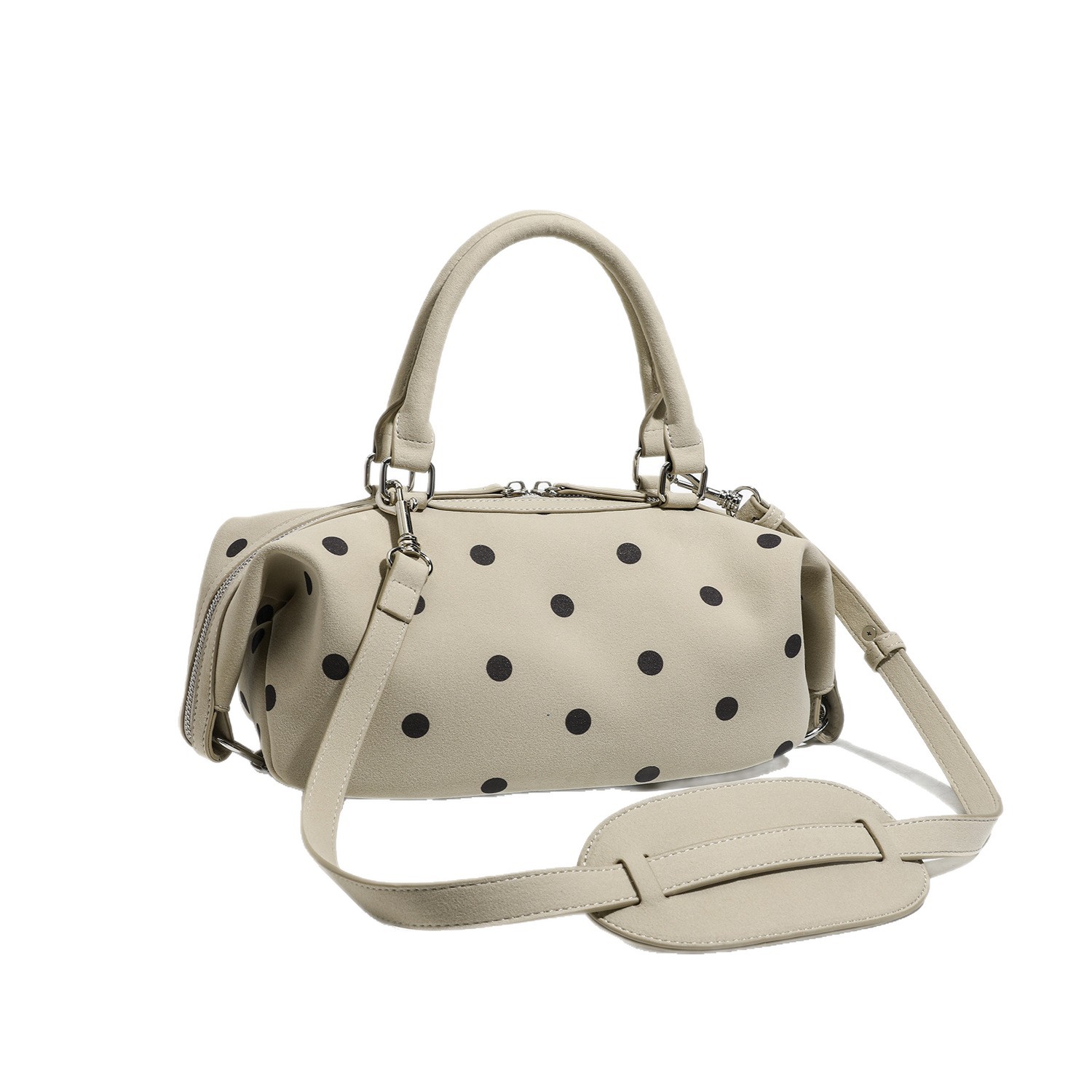 Polka Dot Boston Handle Crossbody Bag 5