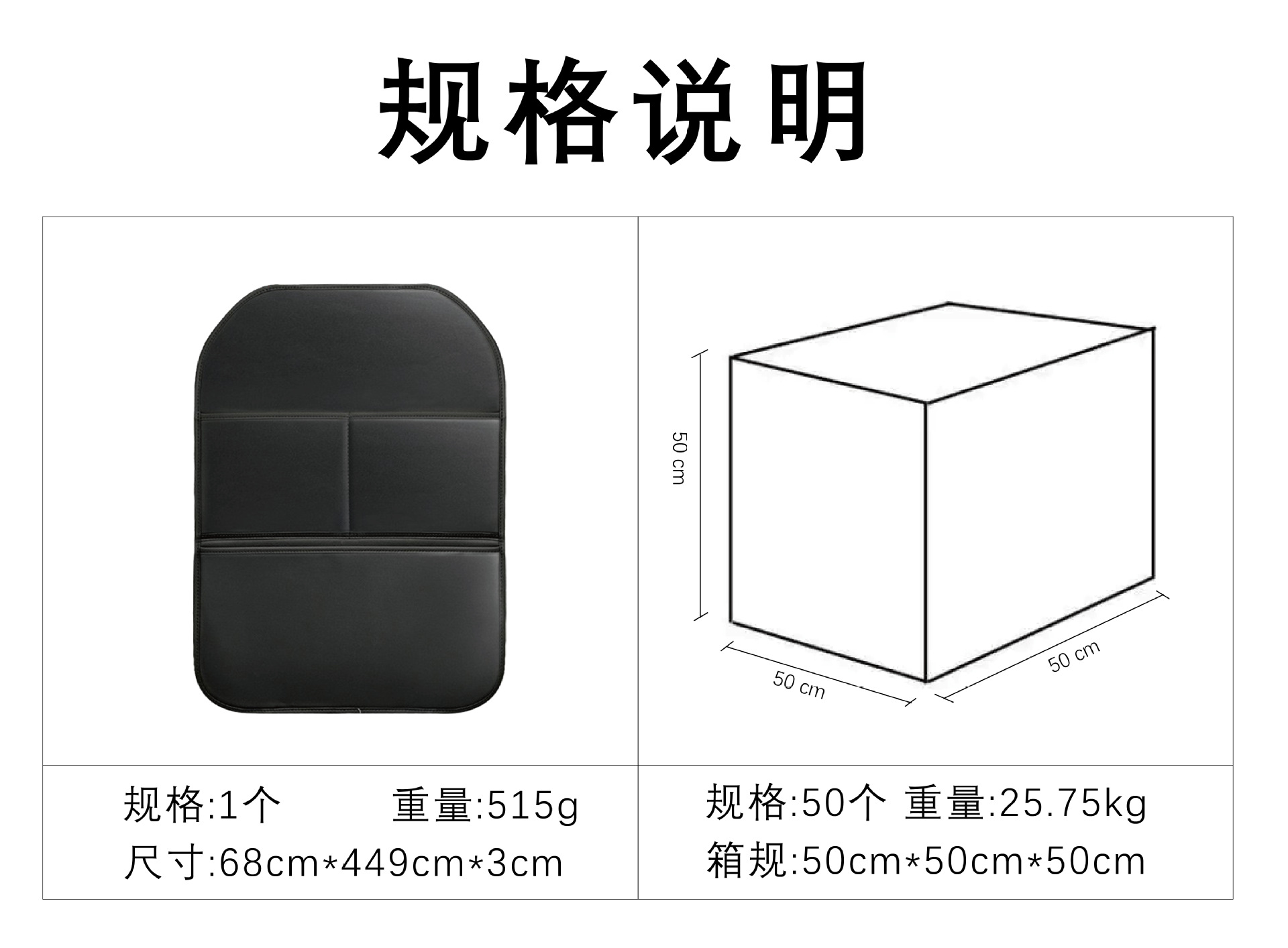 New Car Seat Anti-Kick Pad, Universal Rear Seat Backrest Multifunctional Storage and Protection Pad, Child Anti-Dirt