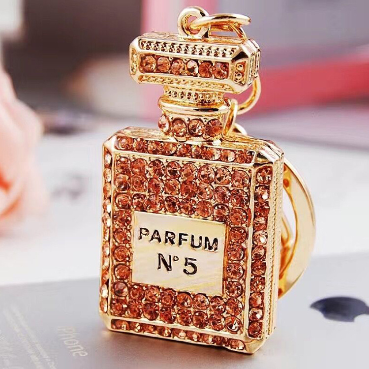 Cute Letter Bow Knot Perfume Bottle Metal Women's Keychain display picture 9
