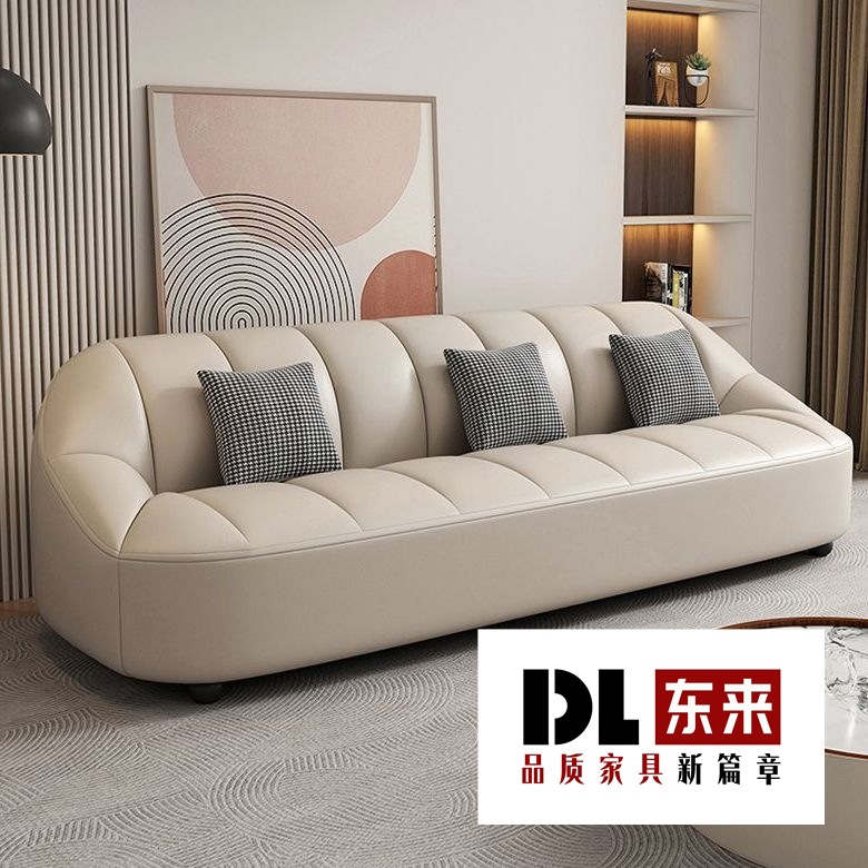 Cat Scratch-Resistant Modern Minimalist Small Apartment Sofa for Home Use, Light Luxury Reception