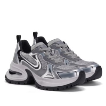 【Celebrity Style】Moonfall Galaxy Silver Thick-Soled Dirty Look Dad Sneakers Winter Height-Increasing Sports Shoes for Women 【Celebrity Style】Moonfall Galaxy Silver Thick-Soled Dirty Look Dad Sneakers Winter Height-Increasing Sports Shoes for Women