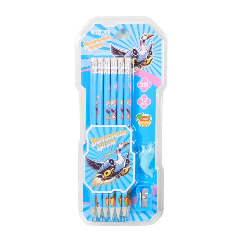 Transfronterizos extranjeros AI montaña y mar con lápiz de dibujos animados para estudiantes de primaria para niños con papelería especial 2B lápiz al por mayor