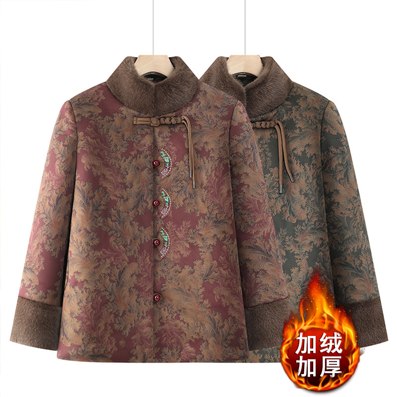 Grandma winter clothes cotton-padded clothes for women middle-aged and elderly people cotton-padded jacket for mother cotton-padded jacket for old people and old ladies autumn and winter clothes