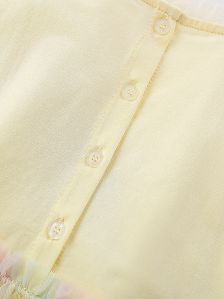 Vestido de princesa de niña malwee transfronterizo nuevo estilo de verano vestido de niños pequeños y medianos europeos y americanos con cuello redondo lindo estampado