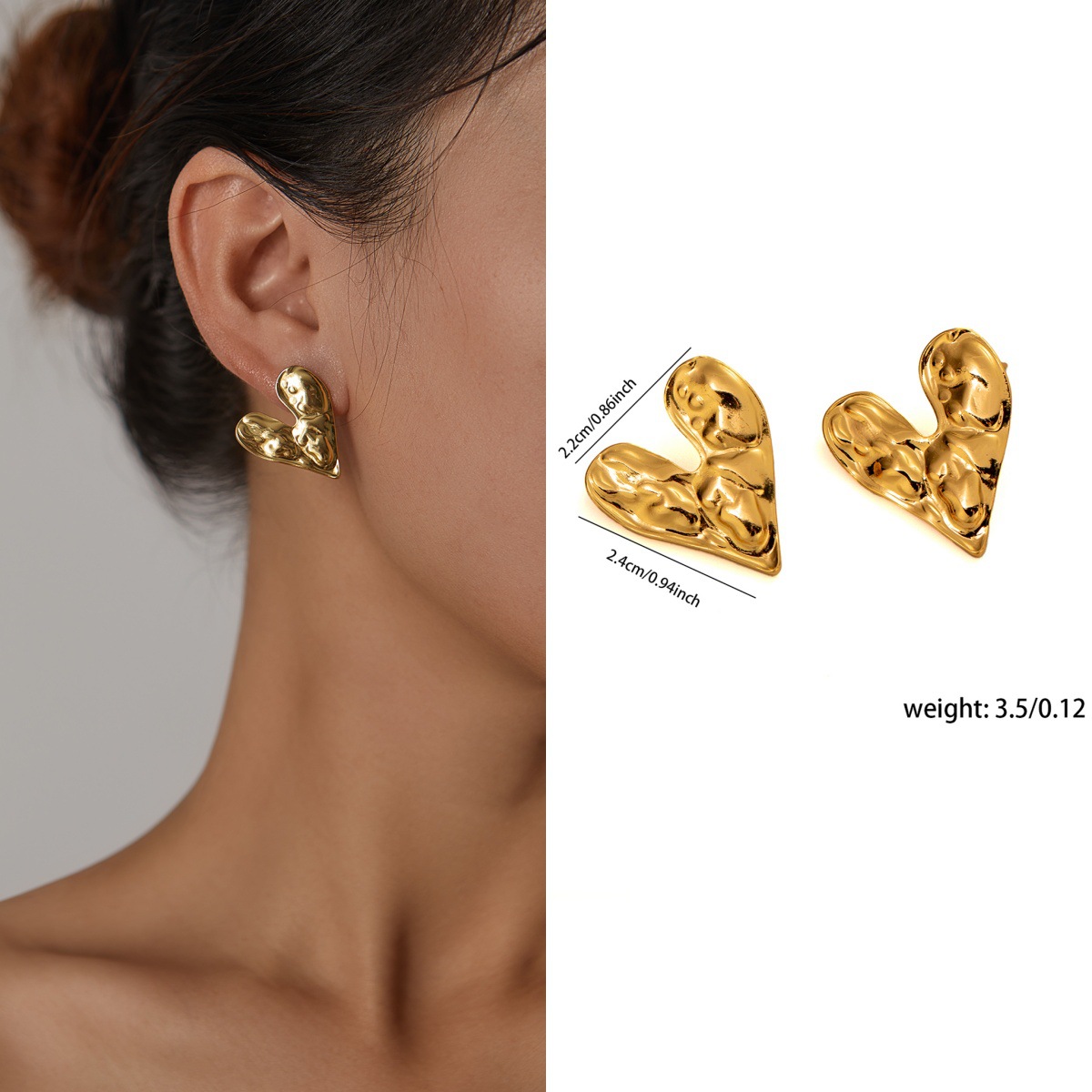 Pendientes de acero de titanio transfronterizos para mujer, lujo ligero, sentido de alta gama, temperamento retro de nicho, pendientes que no se desvanece, pendientes de todo fósforo al por mayor