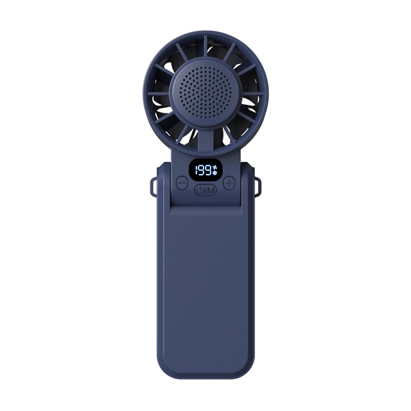 氷湿布ファンハンドヘルド折りたたみ式首吊りデジタルディスプレイ Bluetooth スピーカー高速小型ファン|undefined
