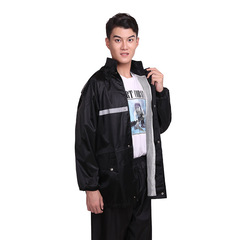 Spring Asia Disposable Rain Jacket and Pants Set for Adults, Double-Layer Heavy Rainproof Outdoor Cycling Delivery Reflective Rain Gear Set