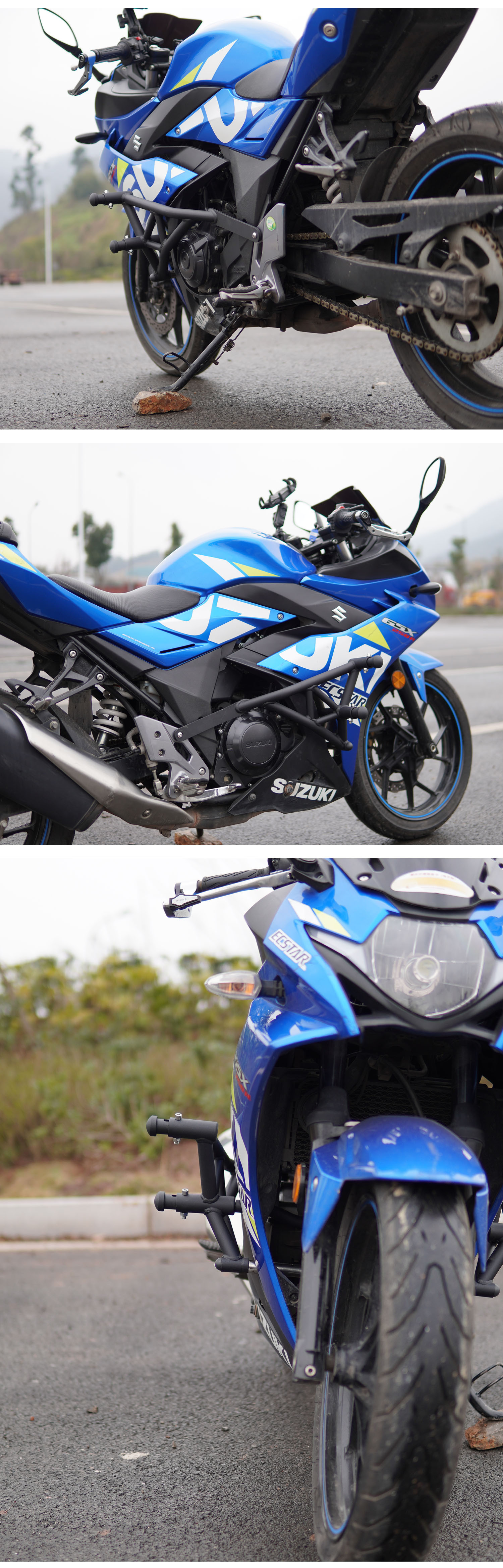 Suitable for Haojue Suzuki GSX250R Spring Head Bumper Reinforcing Protection Anti-drop Bar Accessories Modified Motorcycle