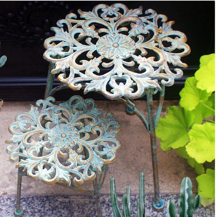 Commerce extérieur Amazon fonte fleur tabouret classique relief villa jardin fleur stand célèbre balcon décoration jardinage épicerie
