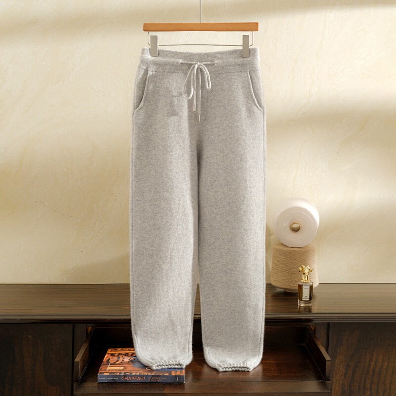 25-Year Autumn and Winter Men's New Thickened Air Layer Cuffed Pants, Solid Color High-Waisted Knitted Thermal Slim-Fit Pants 25-Year Autumn and Winter Men's New Thickened Air Layer Cuffed Pants, Solid Color High-Waisted Knitted Thermal Slim-Fit Pants