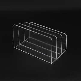 定制亚克力书架 透明桌面整理立书架阅读夹书展示架可来图定做