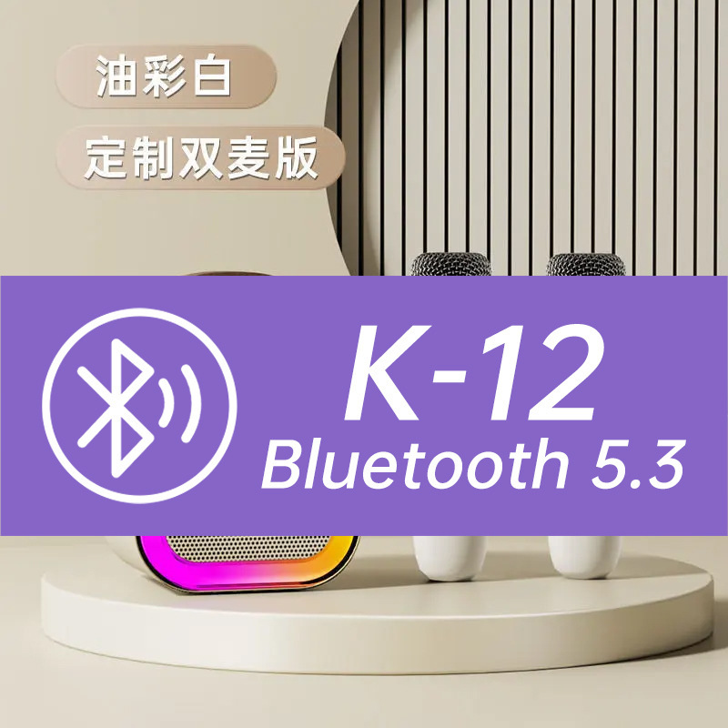 跨境k12蓝牙音响一体机卡拉唱歌迷你无线蓝牙蓝牙音响歌麦点歌家|undefined