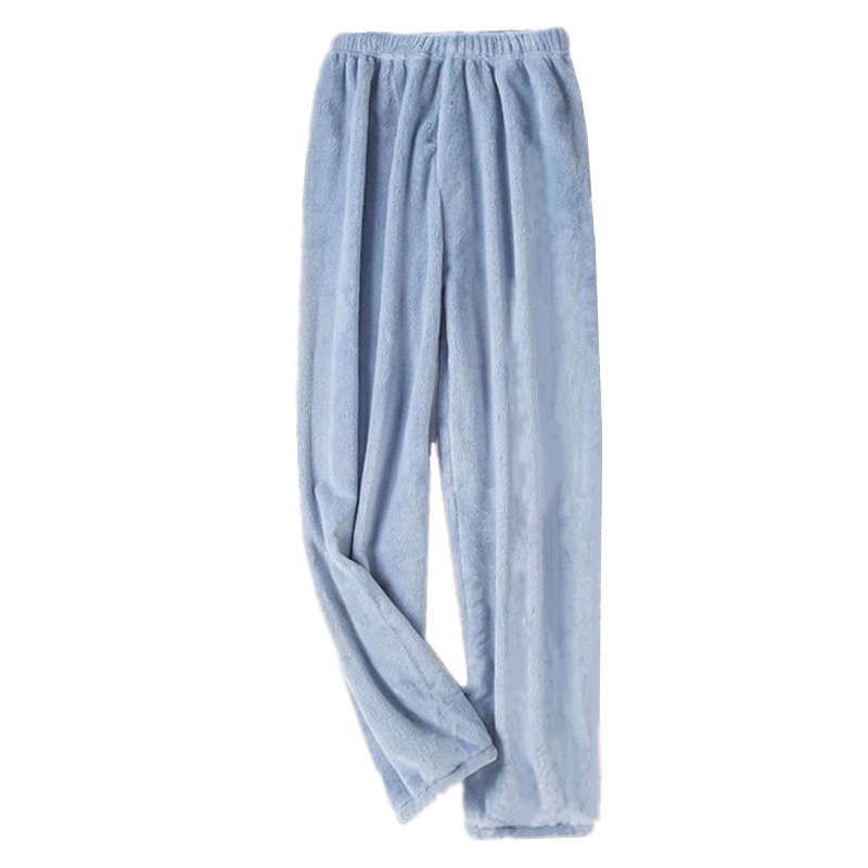 Pantalones de pijama de lana de coral grueso para mujeres Otoño e Invierno Nuevos pantalones sueltos ropa exterior pantalones cálidos pantalones cómodos pantalones perezosos en casa