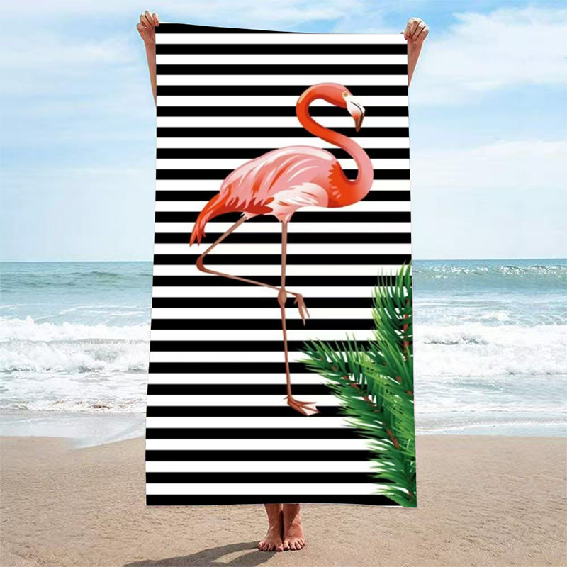 Cross-Border Jit Spring and Summer Microfiber Digital Printing Leopard Print Beach Towel Bath Towel Seaside Vacation Absorbent Sports