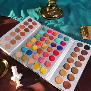 Настоящая Beauty Glazed63 цветовая палетка теней с двойным открытием, студенческая сцена макияжа, цветная палетка теней