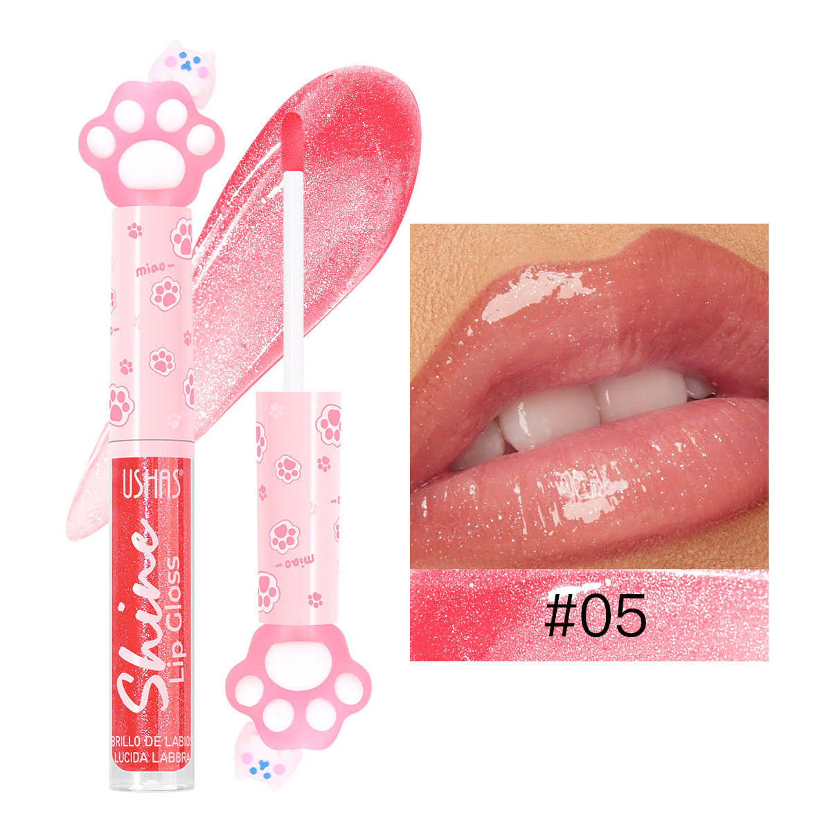 USHAS belleza estilo explosivo transfronterizo venta caliente brillo de labios hidratante e hidratante al por mayor UC170B