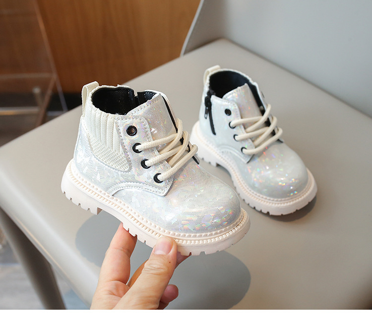 Scarpe autunnali 2024 Nuove scarpe Martin per bambini di taglia media e piccola, stivali corti impermeabili in pelle alla moda per ragazzi_voghion.com