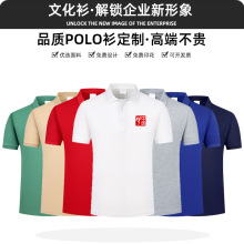 POLO衫定制logo夏季企业活动服广告文化衫翻领短袖工作服印字刺绣