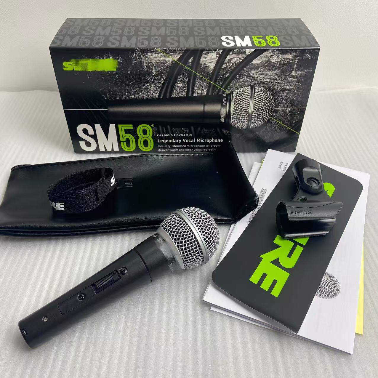Micrófono con cable móvil SM58S de alta calidad transfronterizo con interruptor de rendimiento, grabación en vivo en el escenario, micrófono al aire libre