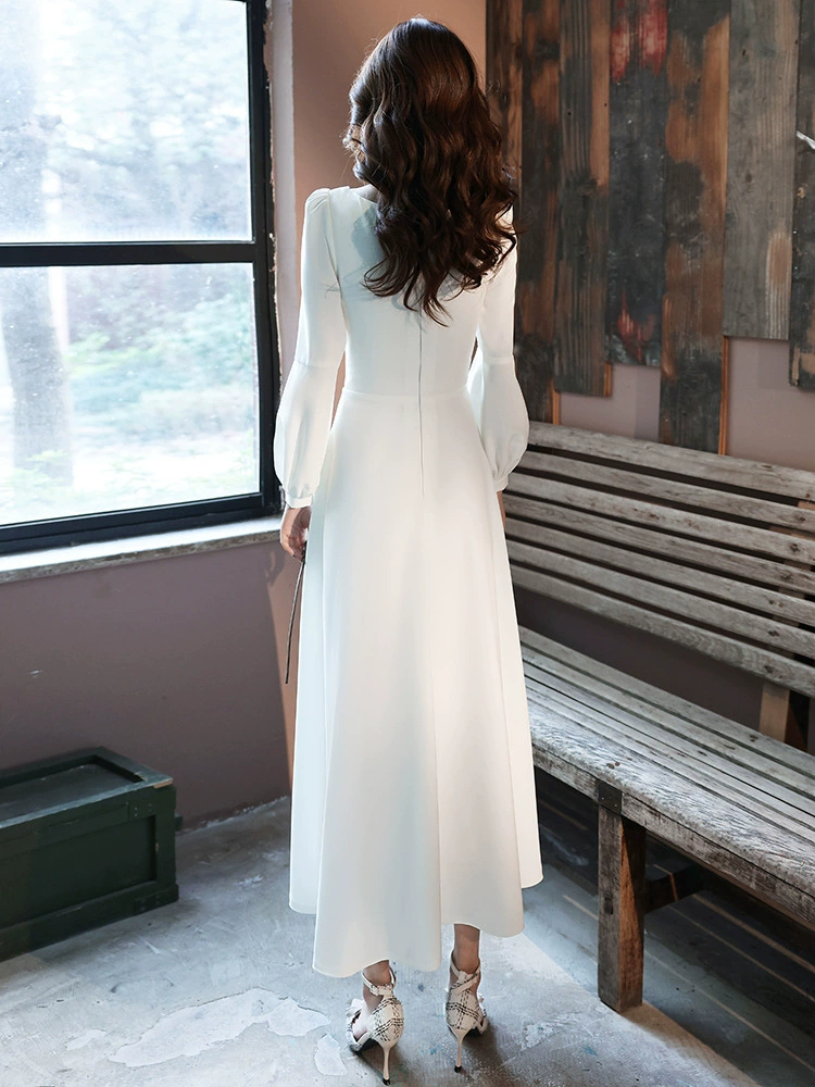 Winter long-sleeve, evening dress
