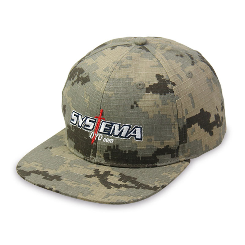 Gorra de béisbol plana logo personalizado publicidad de camuflaje para hombres promoción bordado tridimensional sombrero de protección solar personalizado sombra para niños