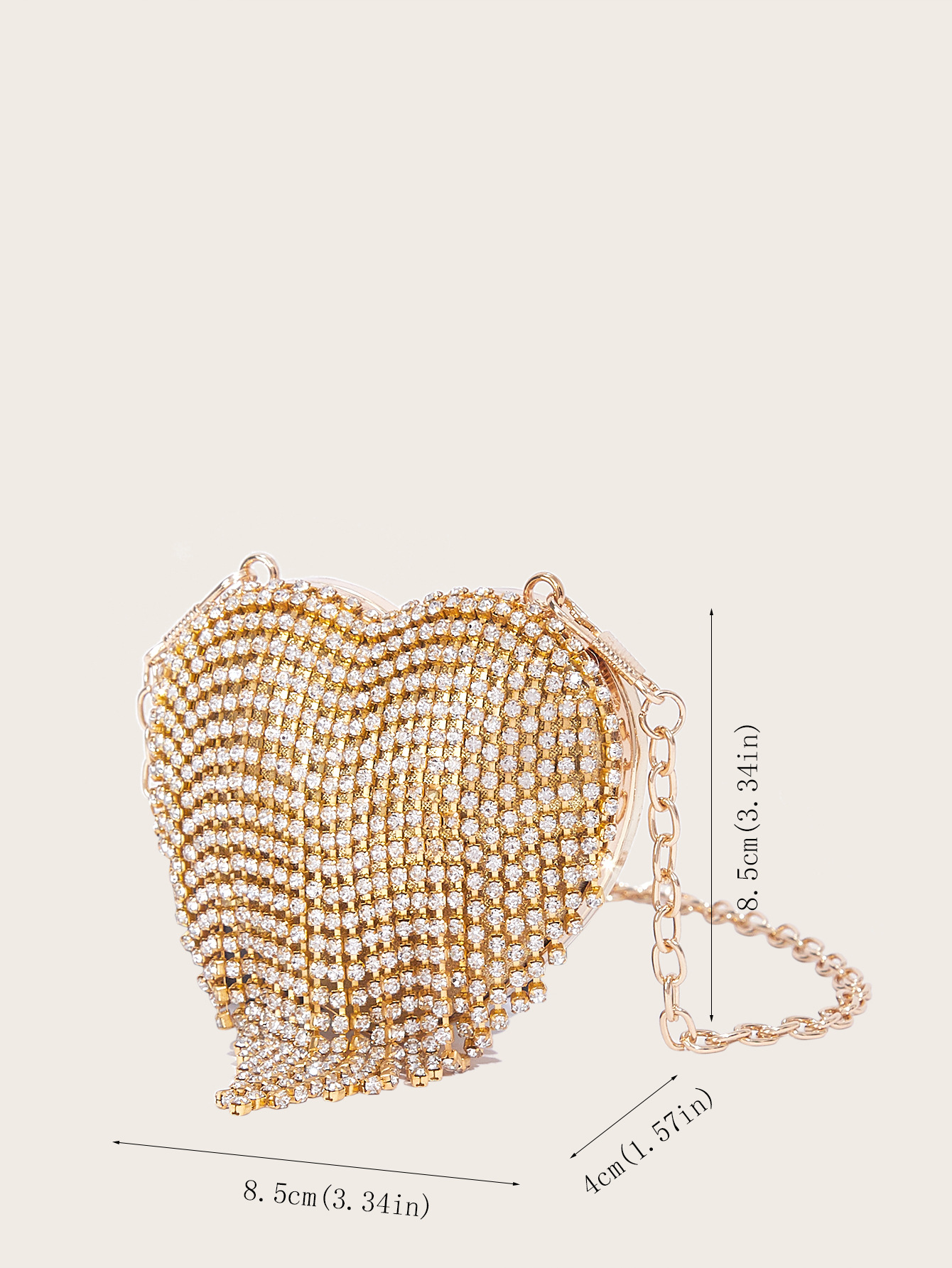 Mini Abendtasche Mit Herz-kette Für Damen_voghion.com