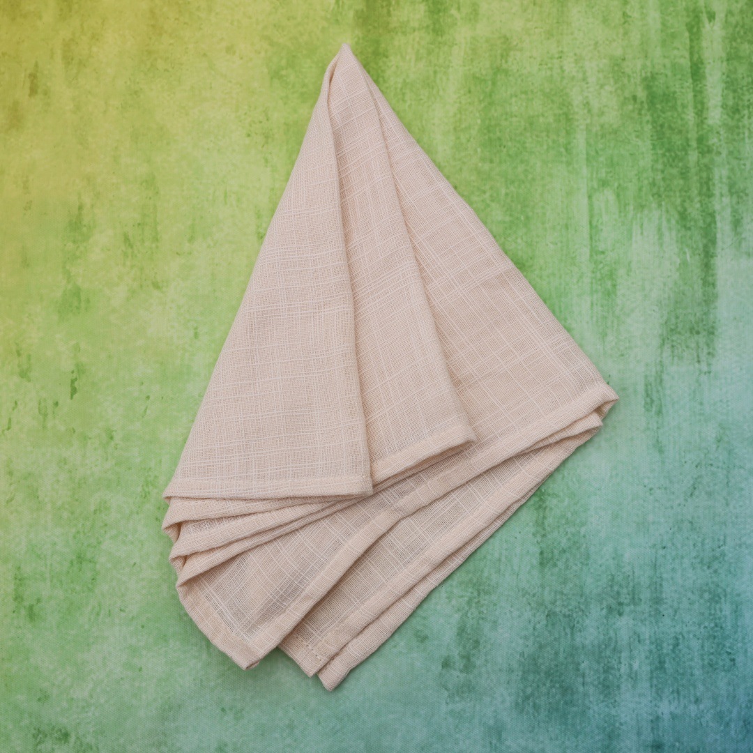 Servillas de algodón de bambú de doble capa, toalla de té arrugada, almohadilla de mesa occidental, decoración de servillas transfronterizas