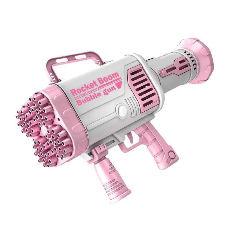 69 agujeros soplando burbujas infantiles cohetes de mano pistola eléctrica automática juguetes para niños y niñas